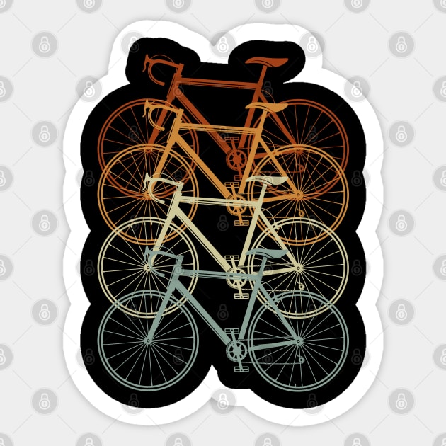 Retro Bicycle Sticker by ShirtsShirtsndmoreShirts